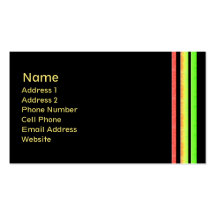 colourful stripes business cards