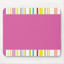 Colourful Stripes, Fuchsia Mouse Pads