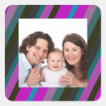 Colourful Stripes/Photo Square Sticker