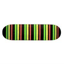colourful stripes skate deck