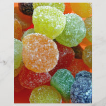 Colourful Sugared jubes in orange bowl Full Colour Flyer