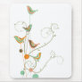 Colourful Summer Bird and Swirls *02 Mousepad