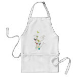 Colourful Summer Bird and Swirls Apron