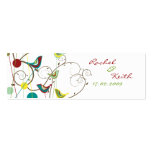 Colourful Summer Bird & Swirls Gift Tag / Wedding