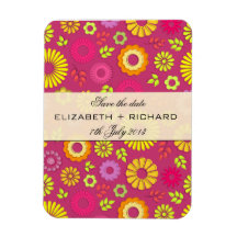 Colourful summer floral Magnet