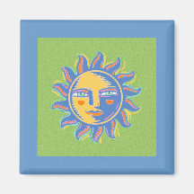 Colourful Sunshine Refrigerator Magnet