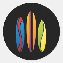 Colourful Surfboards Stickers