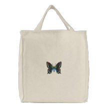 Colourful Swallowtail Butterfly Embroidered Bag