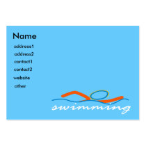 Colourful Swim Symbol business cards