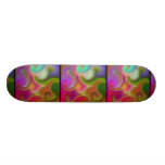 Colourful Swirl Abstract Custom Skateboard