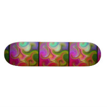 Colourful Swirl Abstract Custom Skateboard