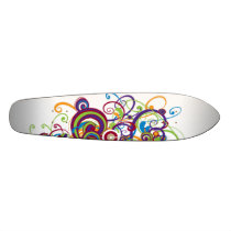 Colourful Swirl Skateboard Oldschool