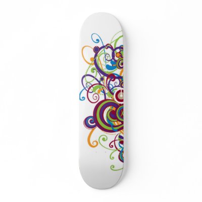Colourful Swirl Skateboard Pro by kinggraphx