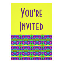 colourful swirls personalized announcements