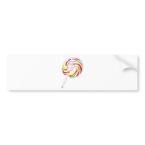 colourful swirly lollipop bumper stickers