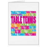 Colourful Table Tennis cards