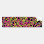 Colourful tangled wires bumper sticker