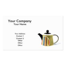 Colourful Teapot Business Card Templates