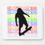 Colourful Text Skater Silhouette Mousepad