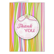 Colourful thank you card