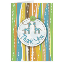 Colourful thank you card