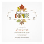 Colourful Thanksgiving Leaves Holiday Party Invite