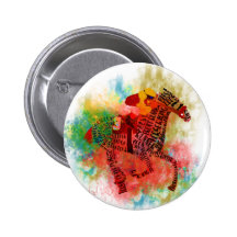 Colourful Thoroughbred in Typography Buttons