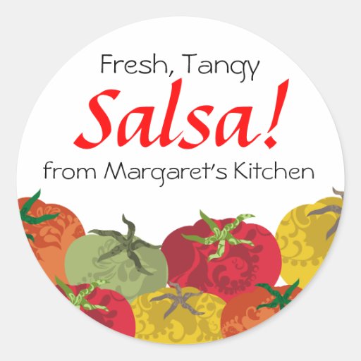 colourful tomatoes from my kitchen gift tag sticke sticker