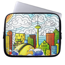 Colourful Toronto laptop sleeve