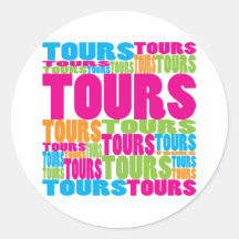 Colourful Tours Round Sticker