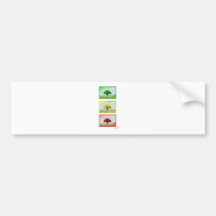 Colourful Trees Bumper Stickers