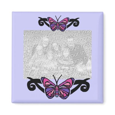 Colourful tribal  butterfly template magnet by marcya7