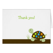 Colourful Turtle Modern Dot Note Card
