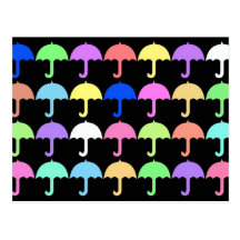 Colourful Umbrellas Postcards