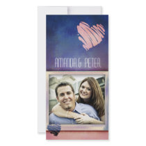 Colourful Valentine's / Love card photo template Photo Cards
