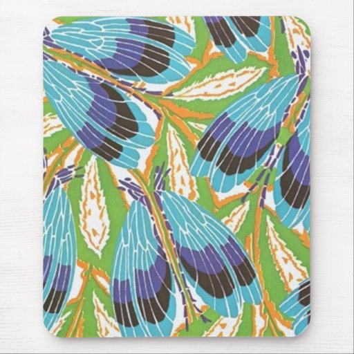 Colourful Vintage Art Deco Nature Mousepad