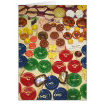 Colourful Vintage Buttons Greeting Cards