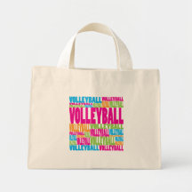 Colourful Volleyball Tote Bag