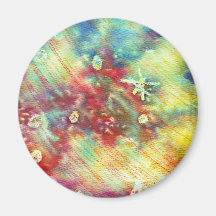 Colourful Watercolor Texture Fridge Magnets