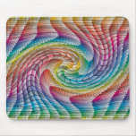 Colourful wave pattern mousepad