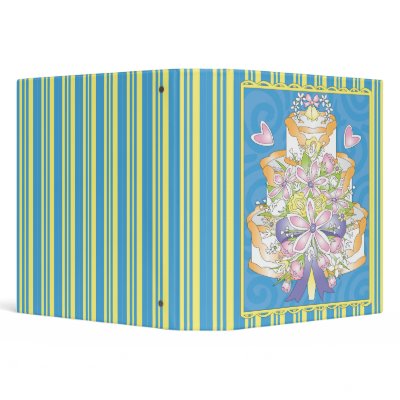 Tiffany Teal Damask Wedding Planner 3 Ring Binders