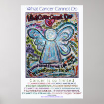 Colourful What Cancer Cannot Do Angel Poster Print