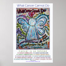 Colourful What Cancer Cannot Do Angel Poster Print