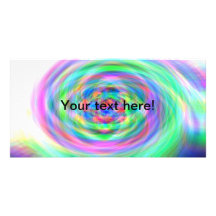 Colourful whirlpool customized photo card