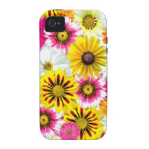 Colourful Wildflowers Print Cellphone Case Case-Mate iPhone 4 Cases