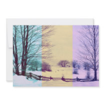 Colourful Winter Scene Set Custom Announcement