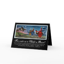 Colourful Wisemen Travelling Christmas Card w/Vers