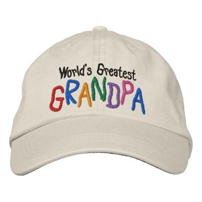 Colourful World's Greatest Grandpa Embroidered Baseball Caps