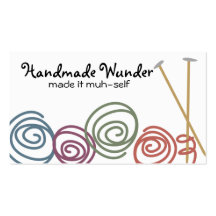 colourful yarn balls knitting needles business c.. business cards