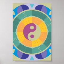 Colourful Yin Yang Pattern Print